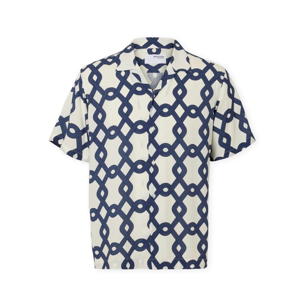 Selected Îmbracaminte Relax-Vero Shirt - Egret/Geo