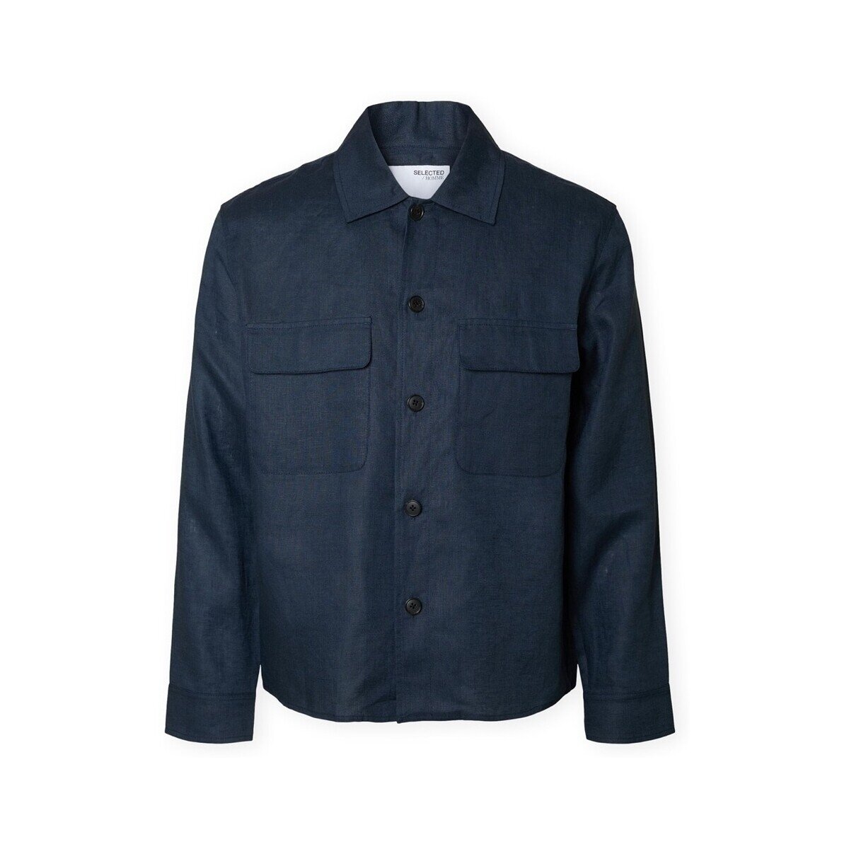 Selected Îmbracaminte Relaxed Overshirt - Wyatt Linen - Outer Space