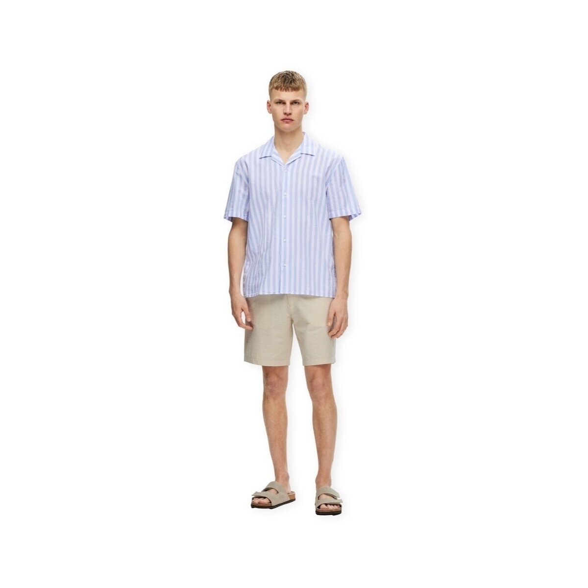 Selected Îmbracaminte RelaxSun S/S Shirt - Cashmere Blue