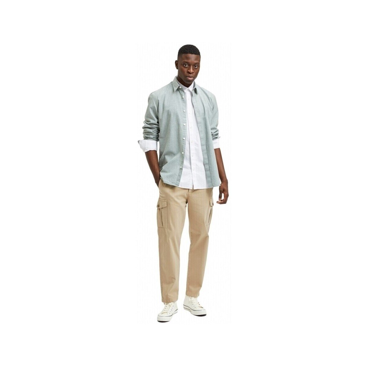 Selected Îmbracaminte Slim Tapered Wick 172 Cargo Pants - Chinchilla
