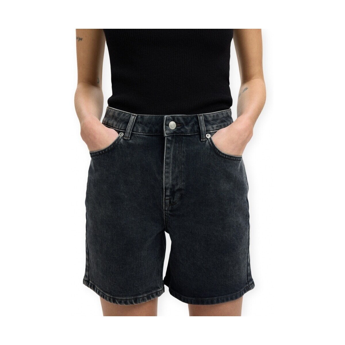 Selected Îmbracaminte W Krista Shorts - Black Denim