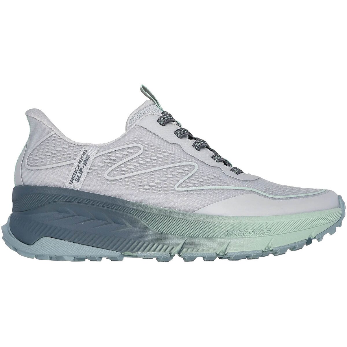 Skechers Pantofi Slip-ins Switch Back - Mist 180157-GYGR Gray Green