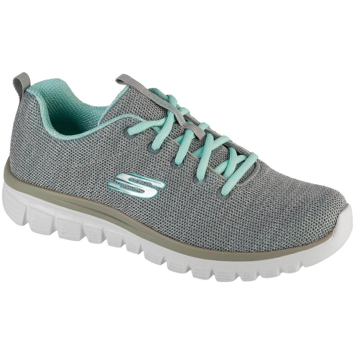Skechers Pantofi Twisted Fortune 12614-GYMN Gray/Mint