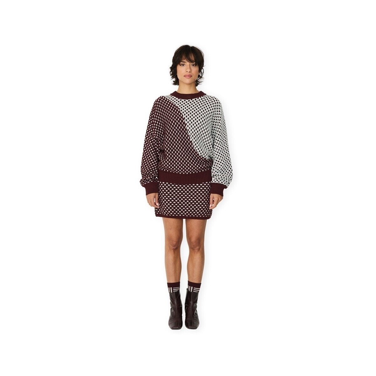 Skfk Îmbracaminte Iluna-Gots Knit - Chocolate
