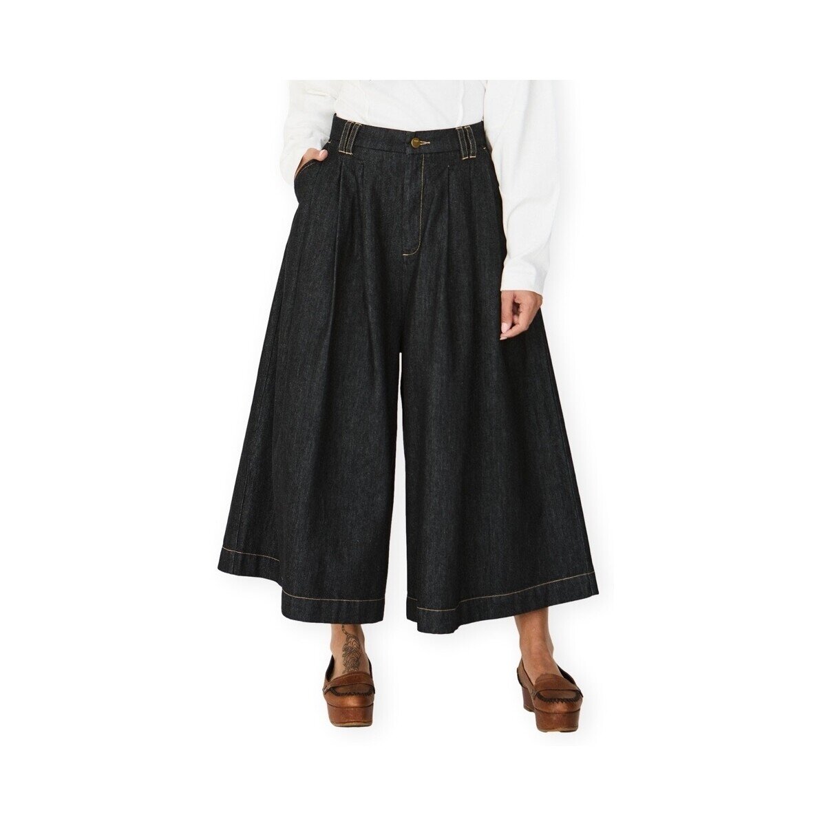 Skfk Îmbracaminte Saioa Gots Trousers - Black Denim