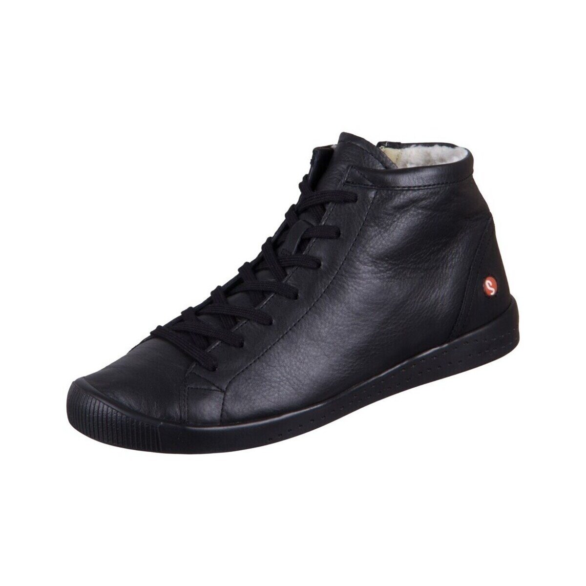 Softinos Pantofi Ibbi Black Wollfutter