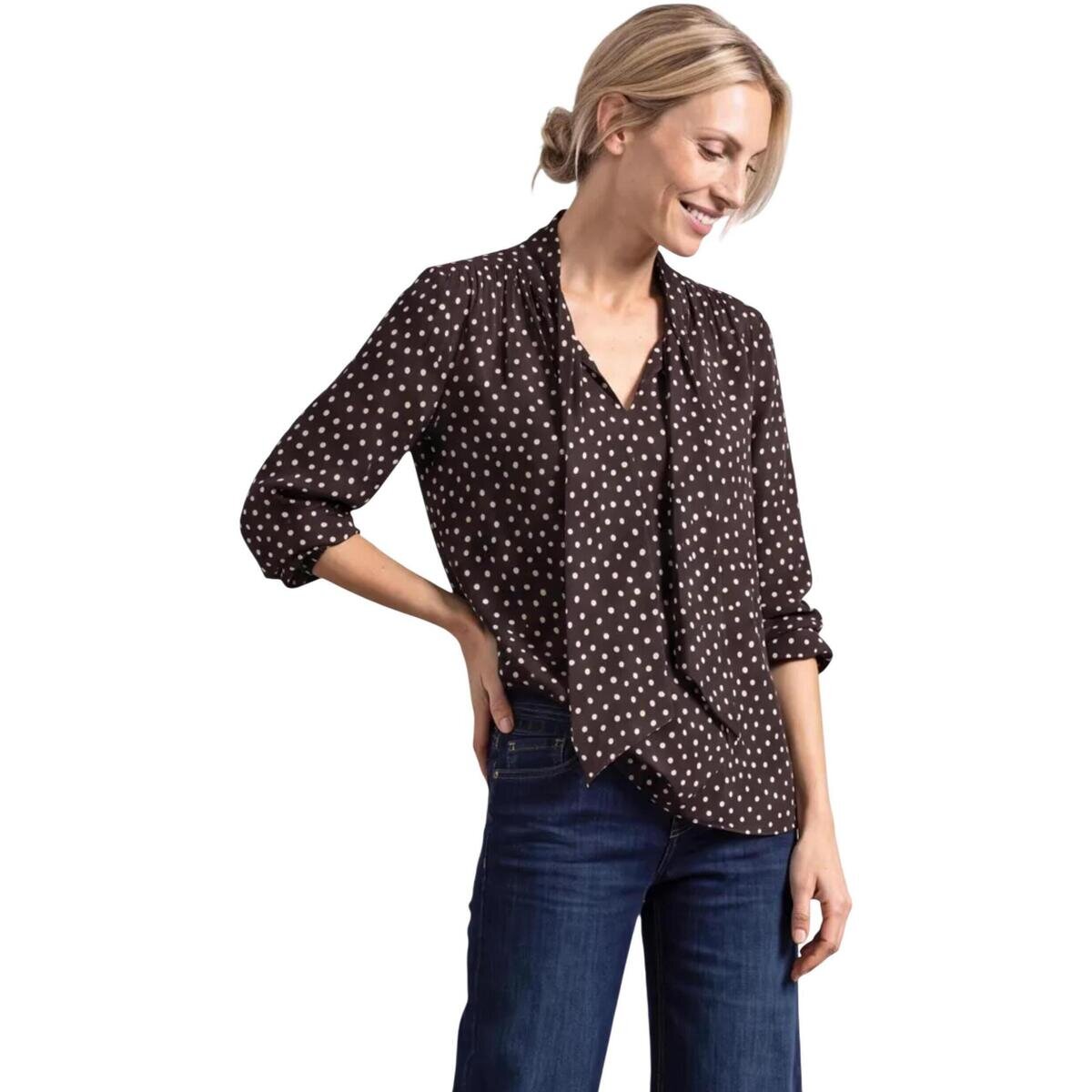 Street One Îmbracaminte Printed Blouse W Tie Detail 346860