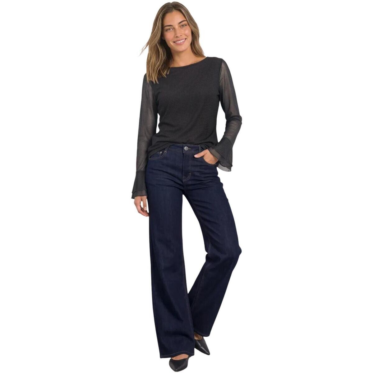 Street One Îmbracaminte Printed mesh shirt w.volant sleeves 326072