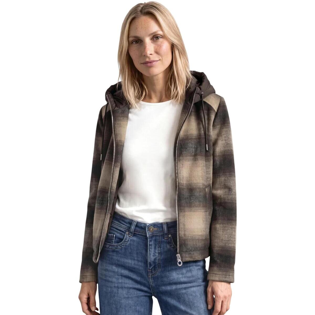 Street One Îmbracaminte Wool Mat Mix Check Coat w. Removable 202277