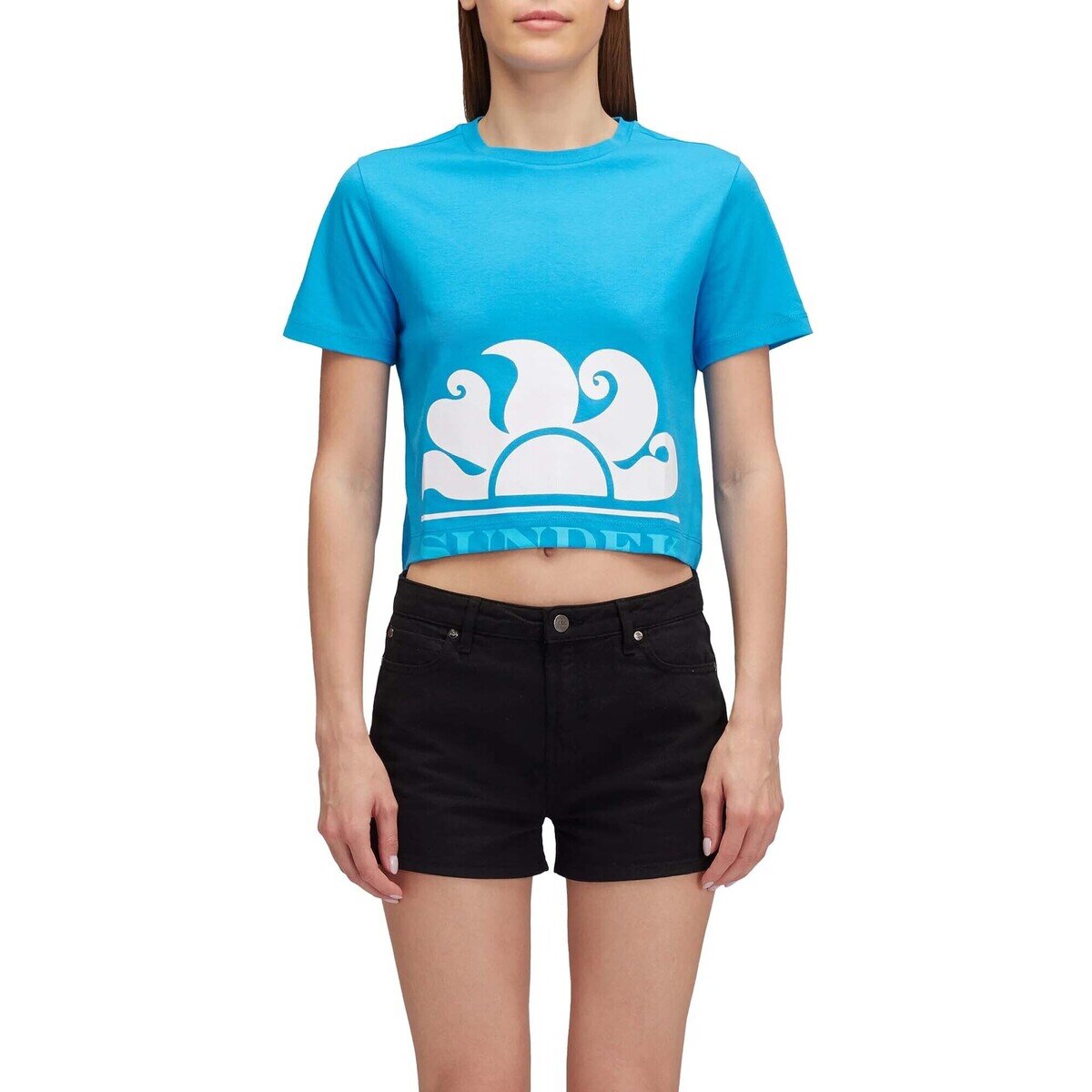 Sundek Îmbracaminte Cropped With Maxi Logo Print