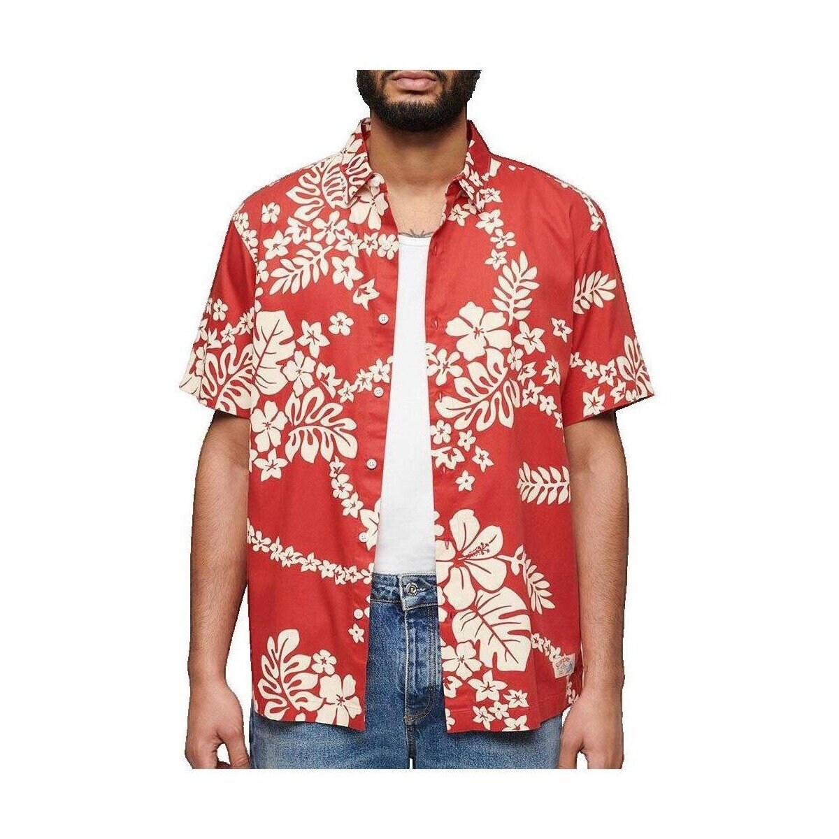Superdry Îmbracaminte Chemise Hawaïenne Manches Courtes Rouge Homme