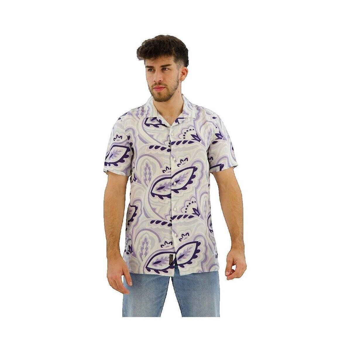 Superdry Îmbracaminte Chemise imprimée en lin à col ouvert