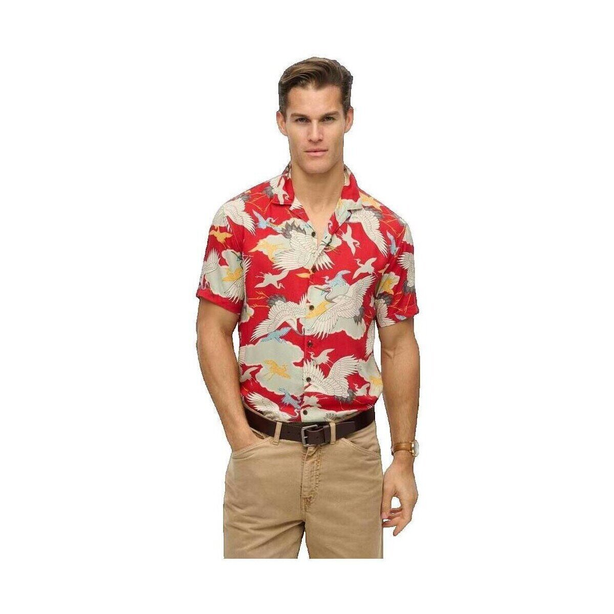 Superdry Îmbracaminte Chemise manches courtes Merchant rouge