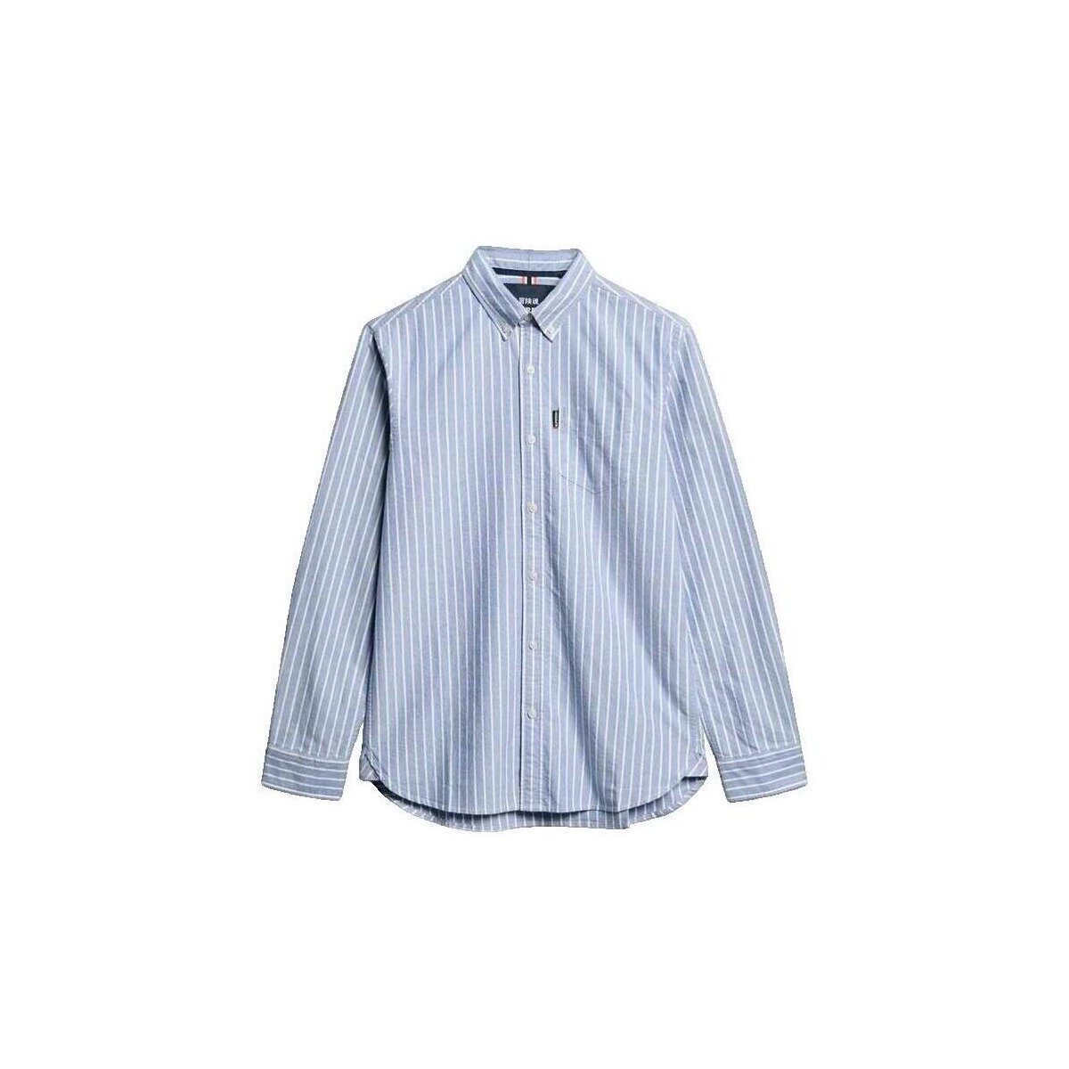 Superdry Îmbracaminte Chemise manches longues Essentials Oxford bleu