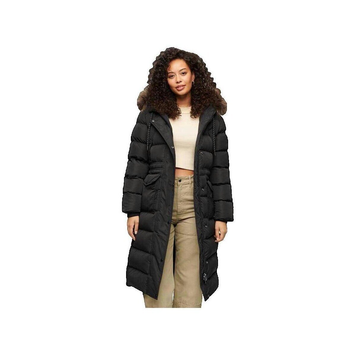 Superdry Îmbracaminte Doudoune Everest Longue avec Fausse Fourrure
