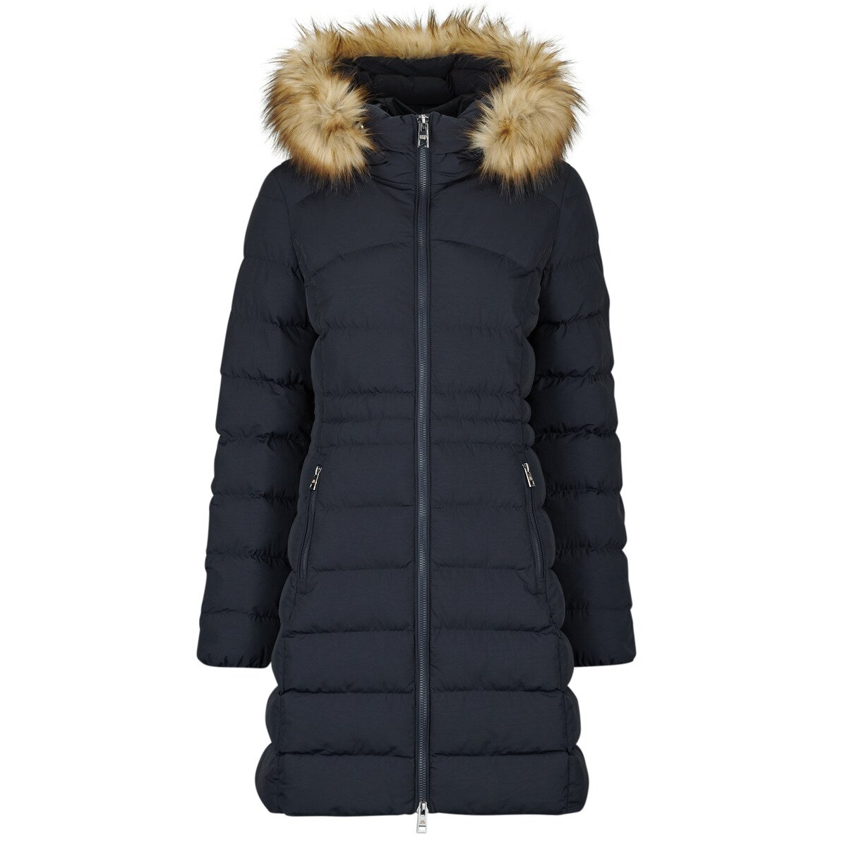 Superdry Îmbracaminte Hooded Faux Fur Fuji Mid Length Coat