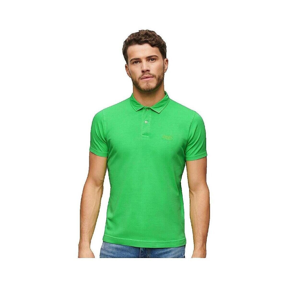 Superdry Îmbracaminte Polo Essential Logo Neon vert