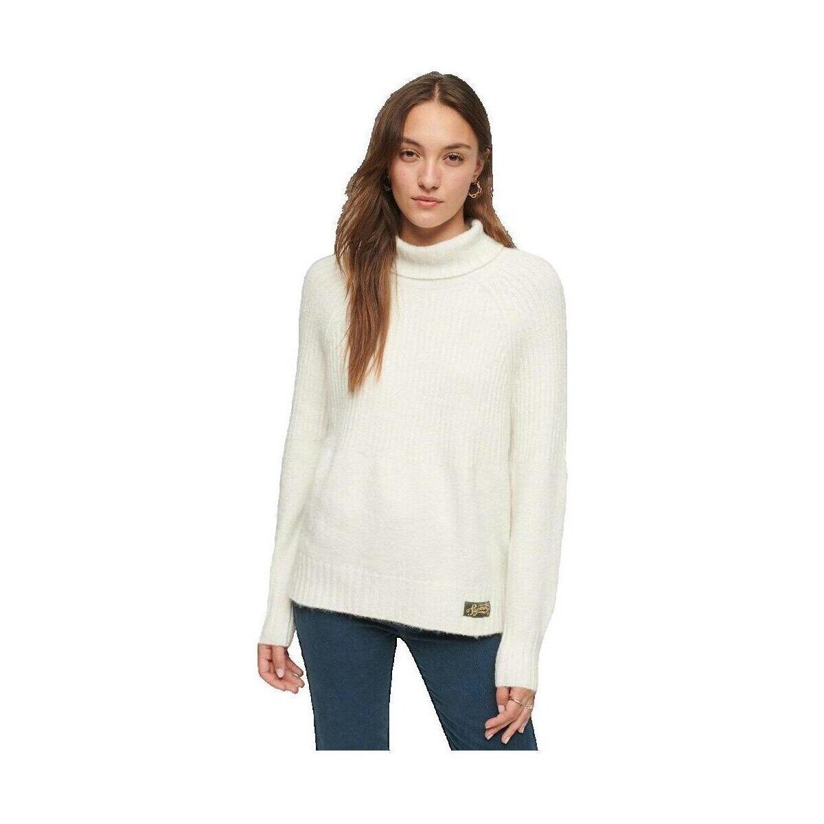 Superdry Îmbracaminte Pull Essential Rib blanc