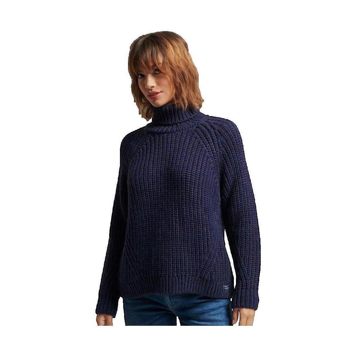 Superdry Îmbracaminte Pull Slouchy Stitch col roulé bleu