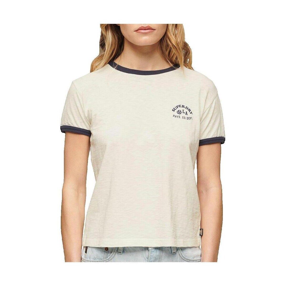 Superdry Îmbracaminte T-shirt Athletic Essentials Beach Graphic Ringer