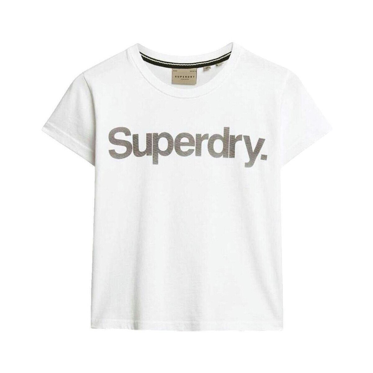Superdry Îmbracaminte T-shirt Core Logo City blanc ajusté