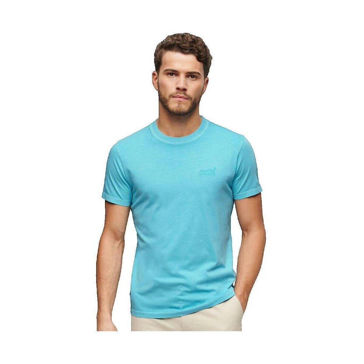 Superdry Îmbracaminte T-shirt Essential Logo brodé bleu ciel
