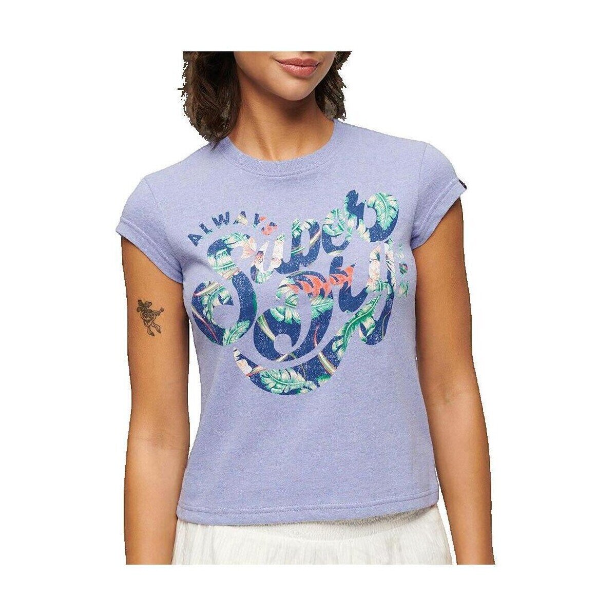 Superdry Îmbracaminte T-shirt Floral Scripted manches courtes