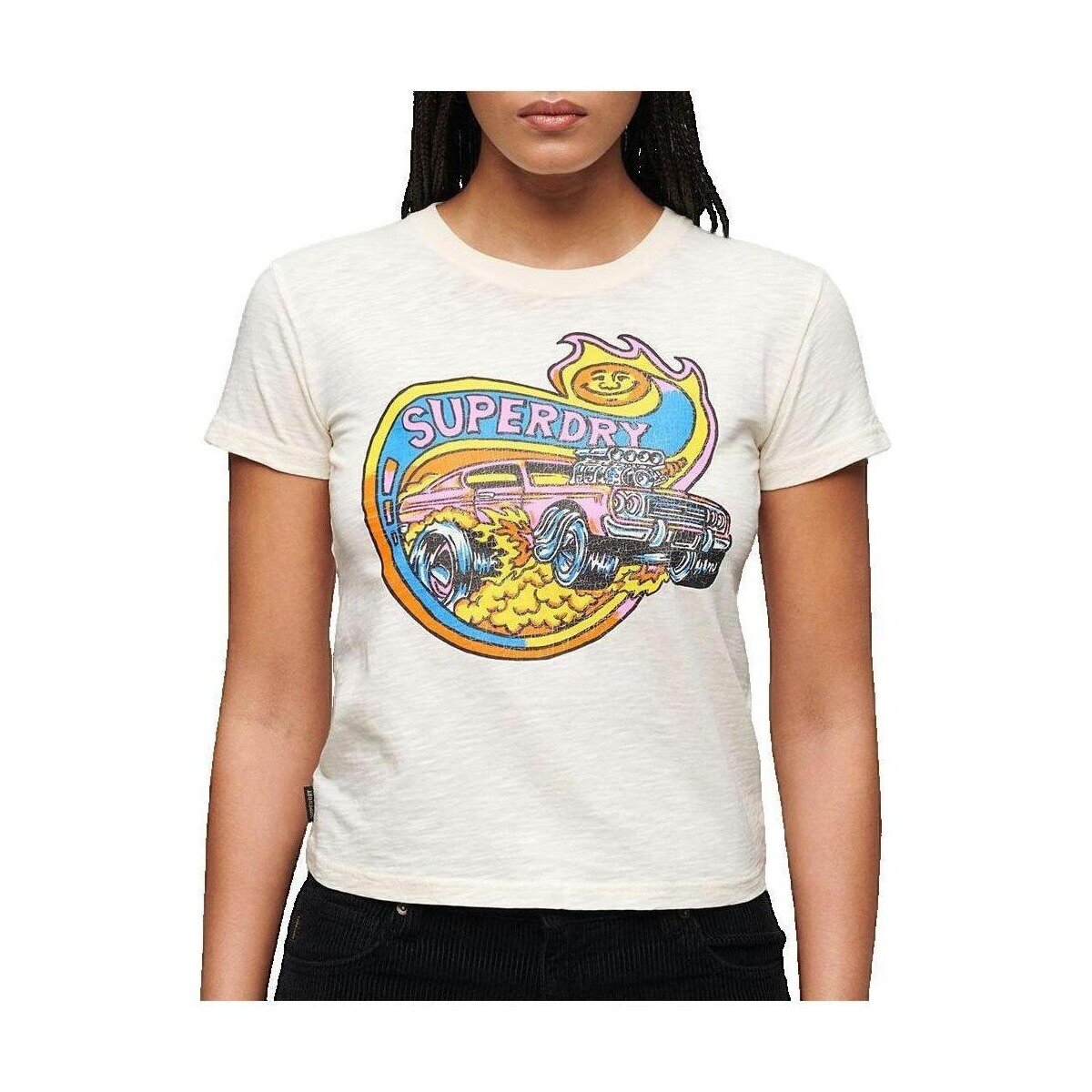 Superdry Îmbracaminte T-shirt Motif Fluo Motor