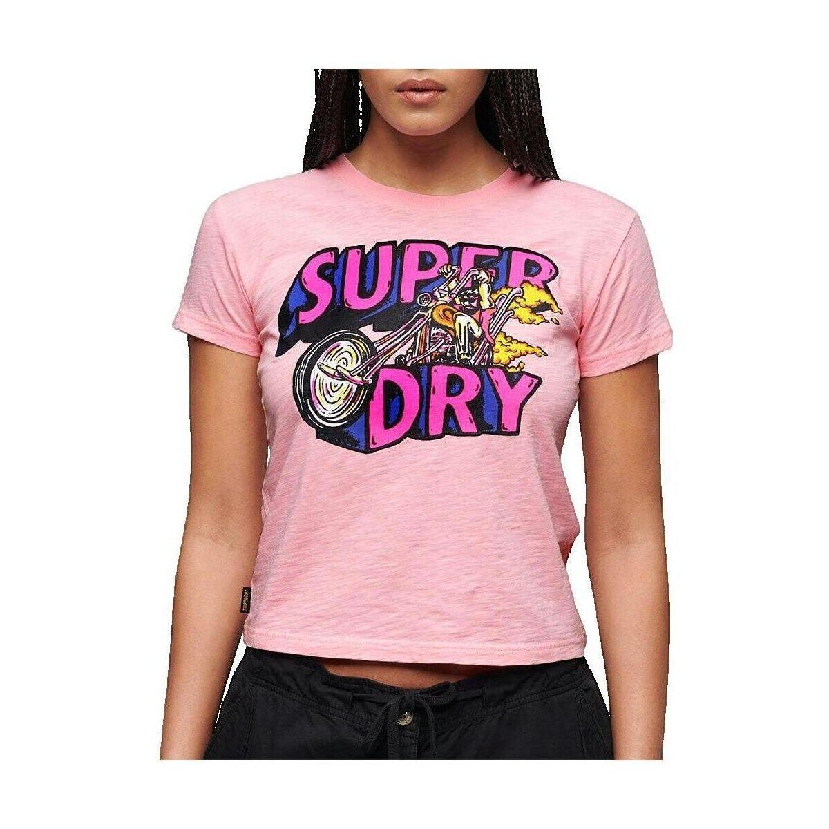 Superdry Îmbracaminte T-shirt Neon Motor Graphic Fitted