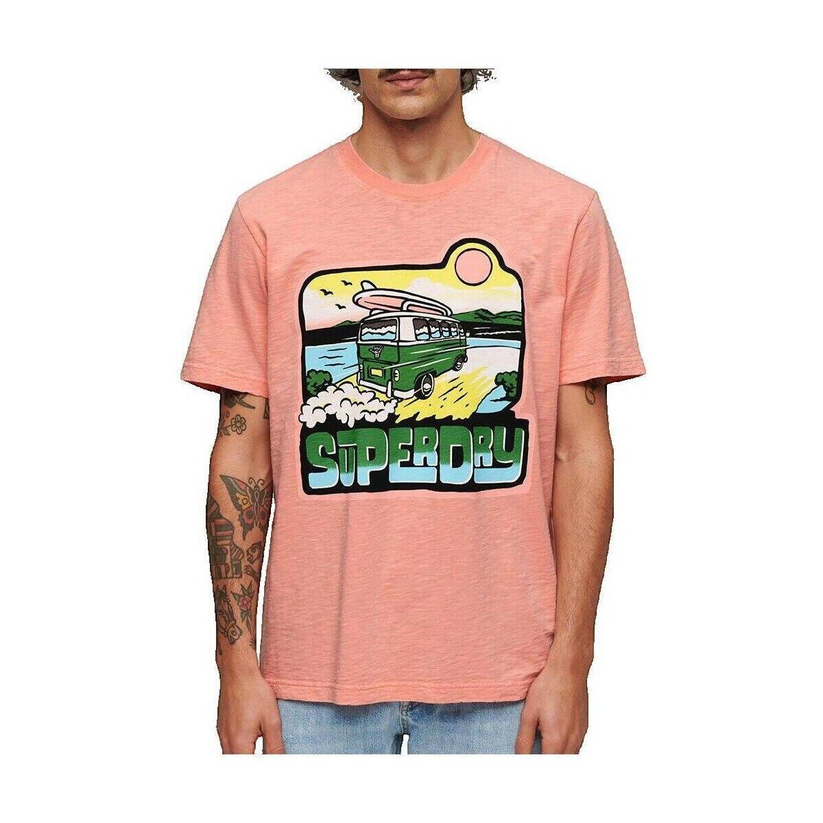 Superdry Îmbracaminte T-shirt Neon Travel Graphic Loose