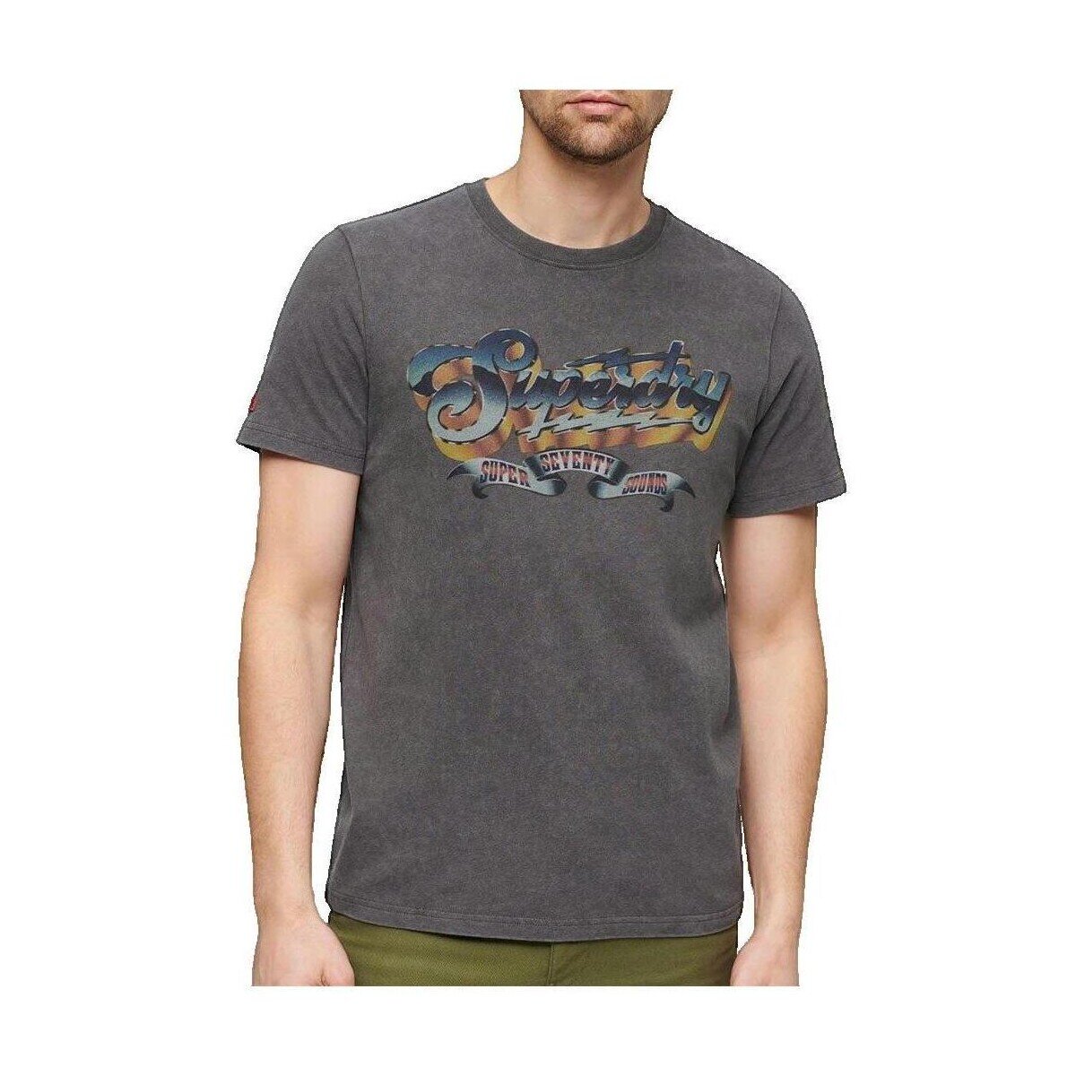Superdry Îmbracaminte T-shirt Rock Graphic Band gris anthracite