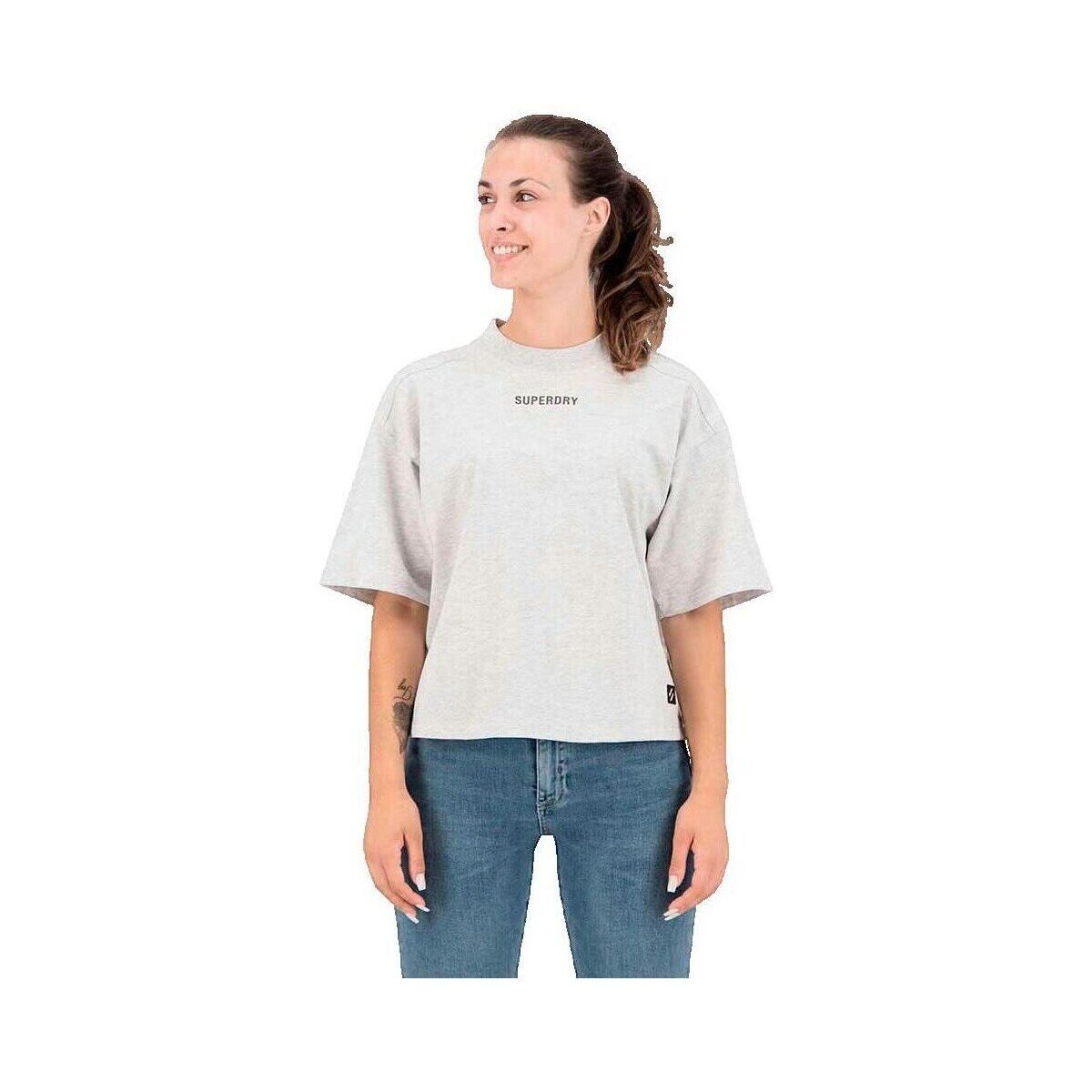 Superdry Îmbracaminte T-shirt Tech Boxy gris femme