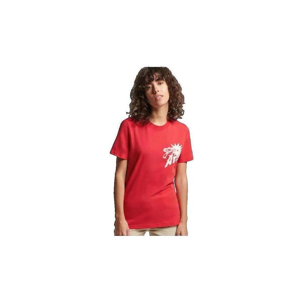 Superdry Îmbracaminte T-shirt Vintage Crossing Lines slim rouge