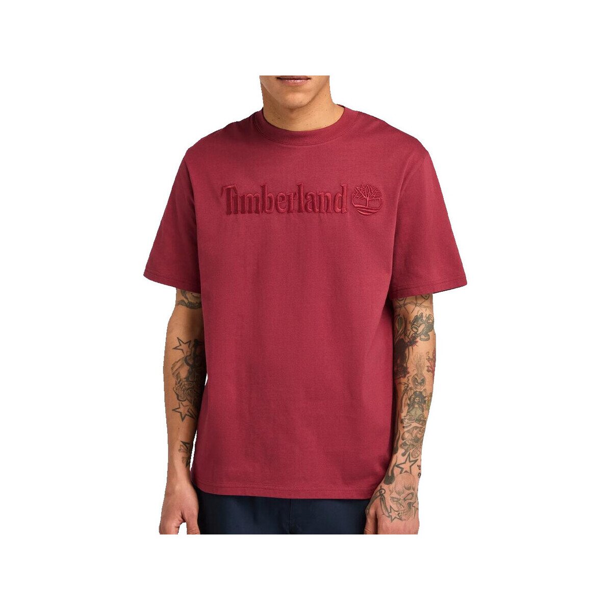 Timberland Îmbracaminte T-shirt Man Logo bordeaux