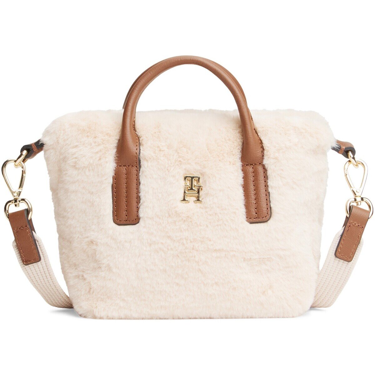 Tommy Hilfiger Genti Popette Micro Tote Faux Fur