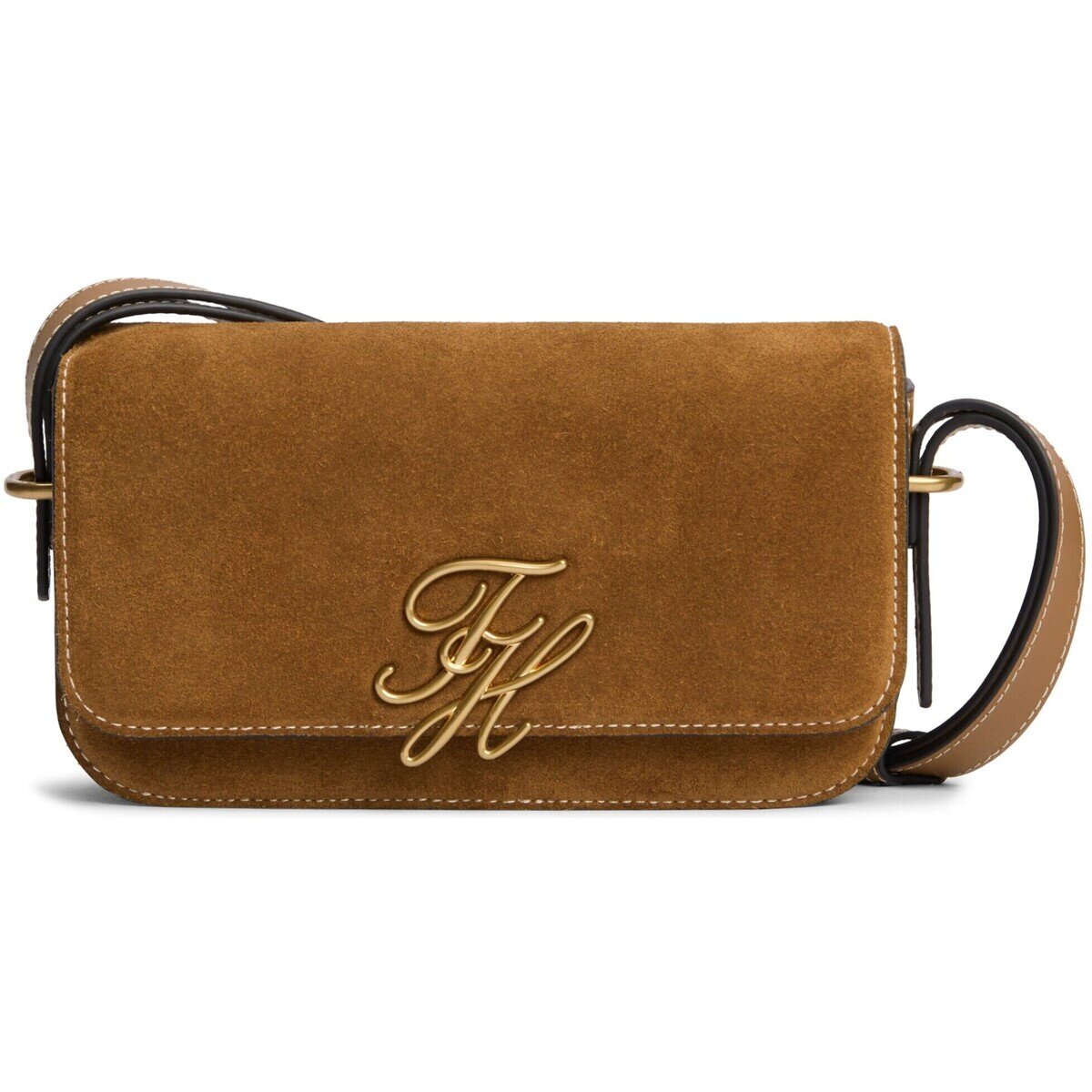 Tommy Hilfiger Genti Script Leather Crossover Suede