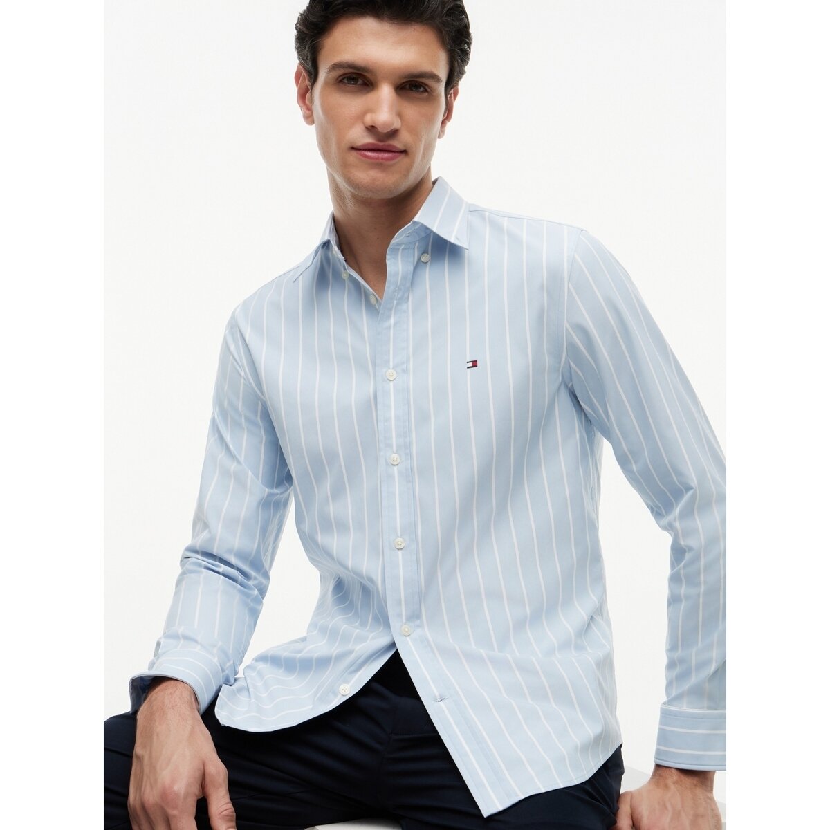 Tommy Hilfiger Îmbracaminte Mw0mw43430 Performance Poplin Strip