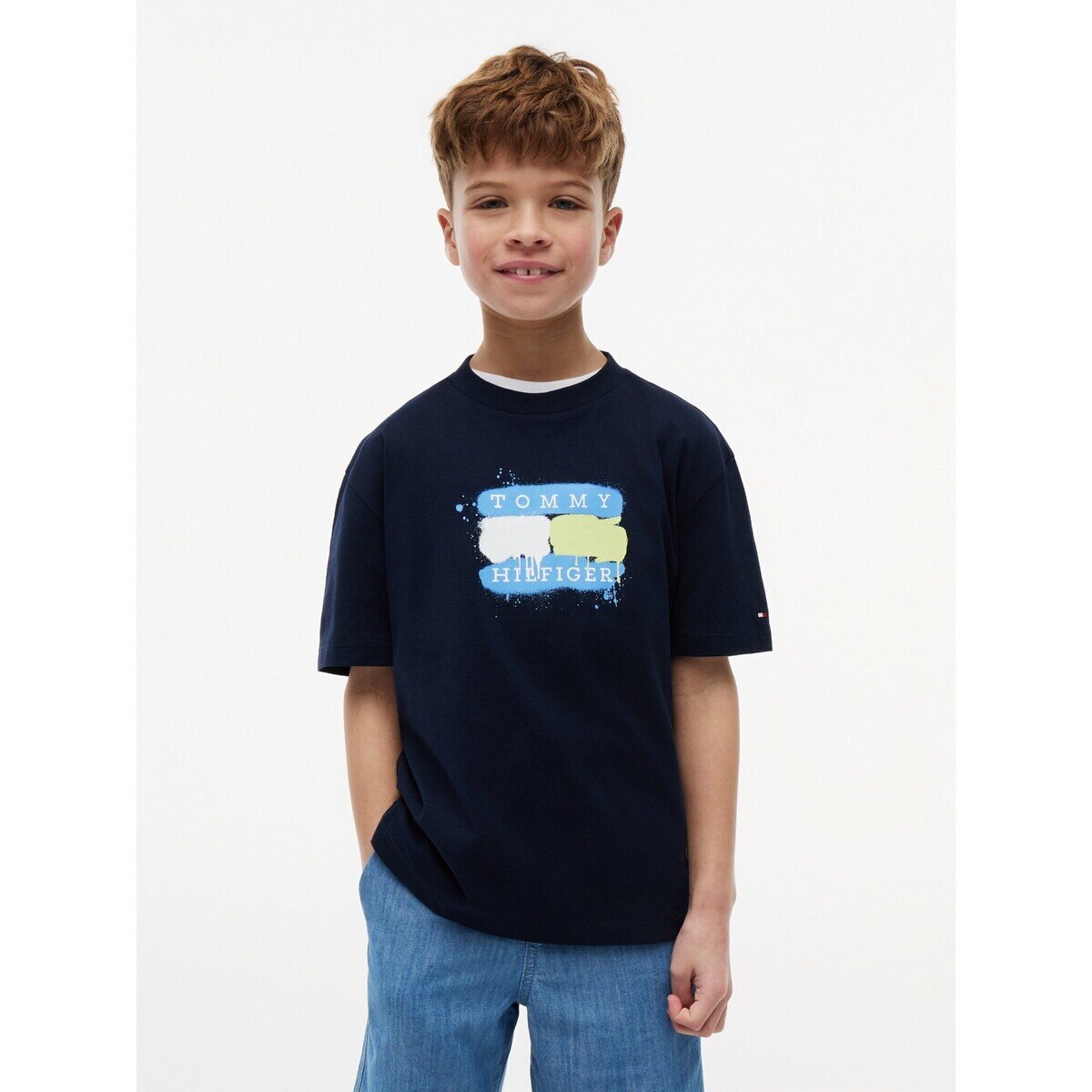Tommy Hilfiger Îmbracaminte Tommy Flag Graffiti T-Shirt Ss