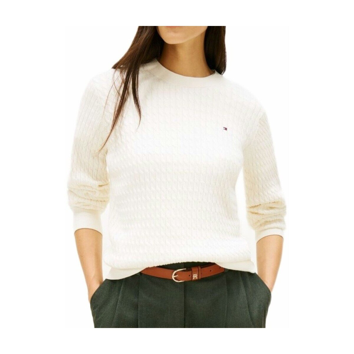 Tommy Hilfiger Îmbracaminte Ww0ww44993 Cotton Cable Fine Gg