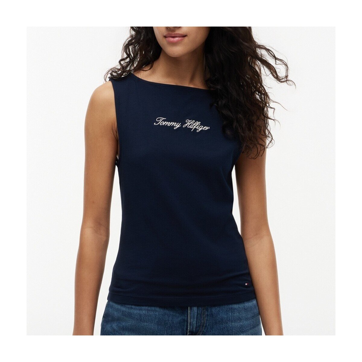 Tommy Hilfiger Îmbracaminte Ww0ww50947 Classic Script Boat Top