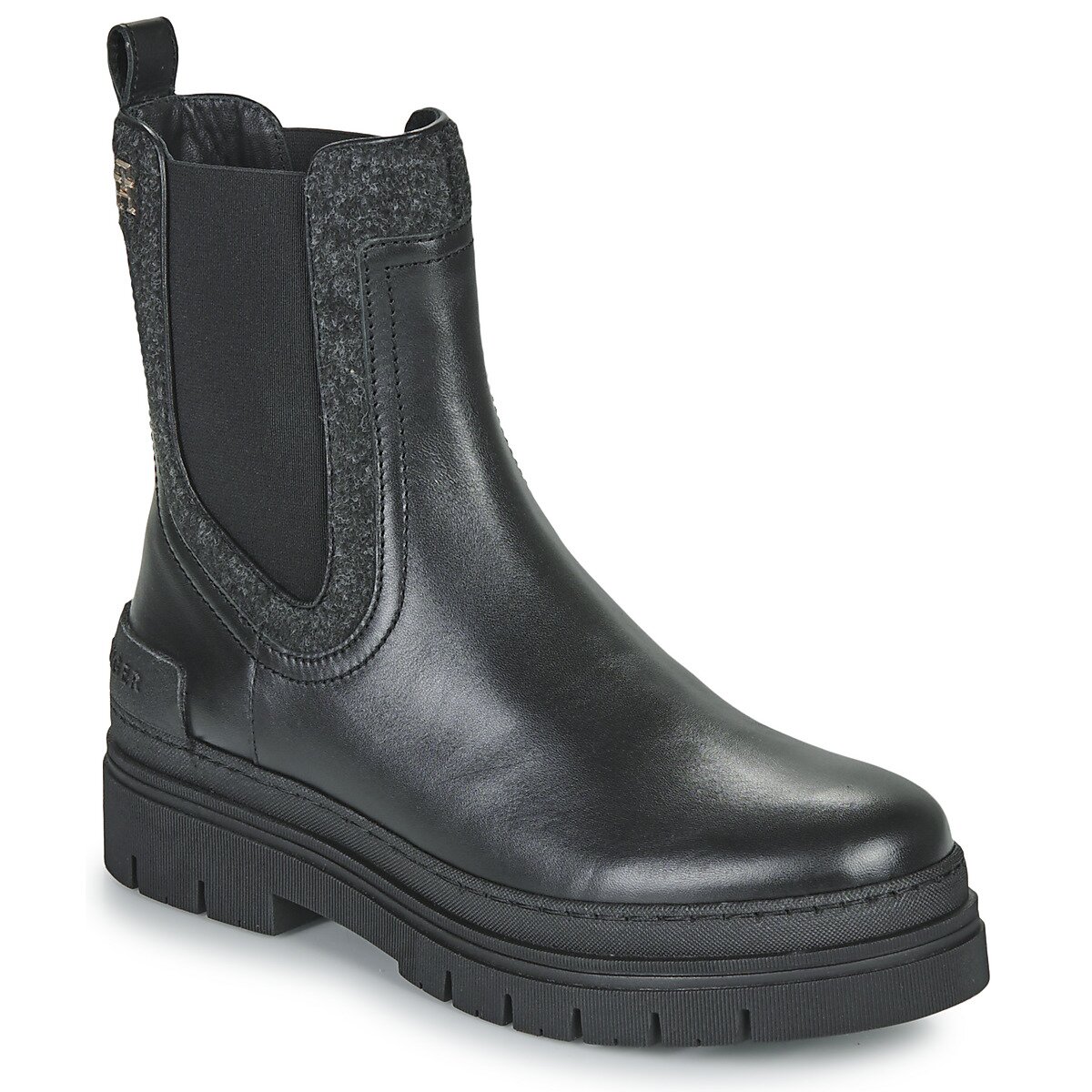 Tommy Hilfiger Pantofi FEMININE FELT CHELSEA BOOTIE