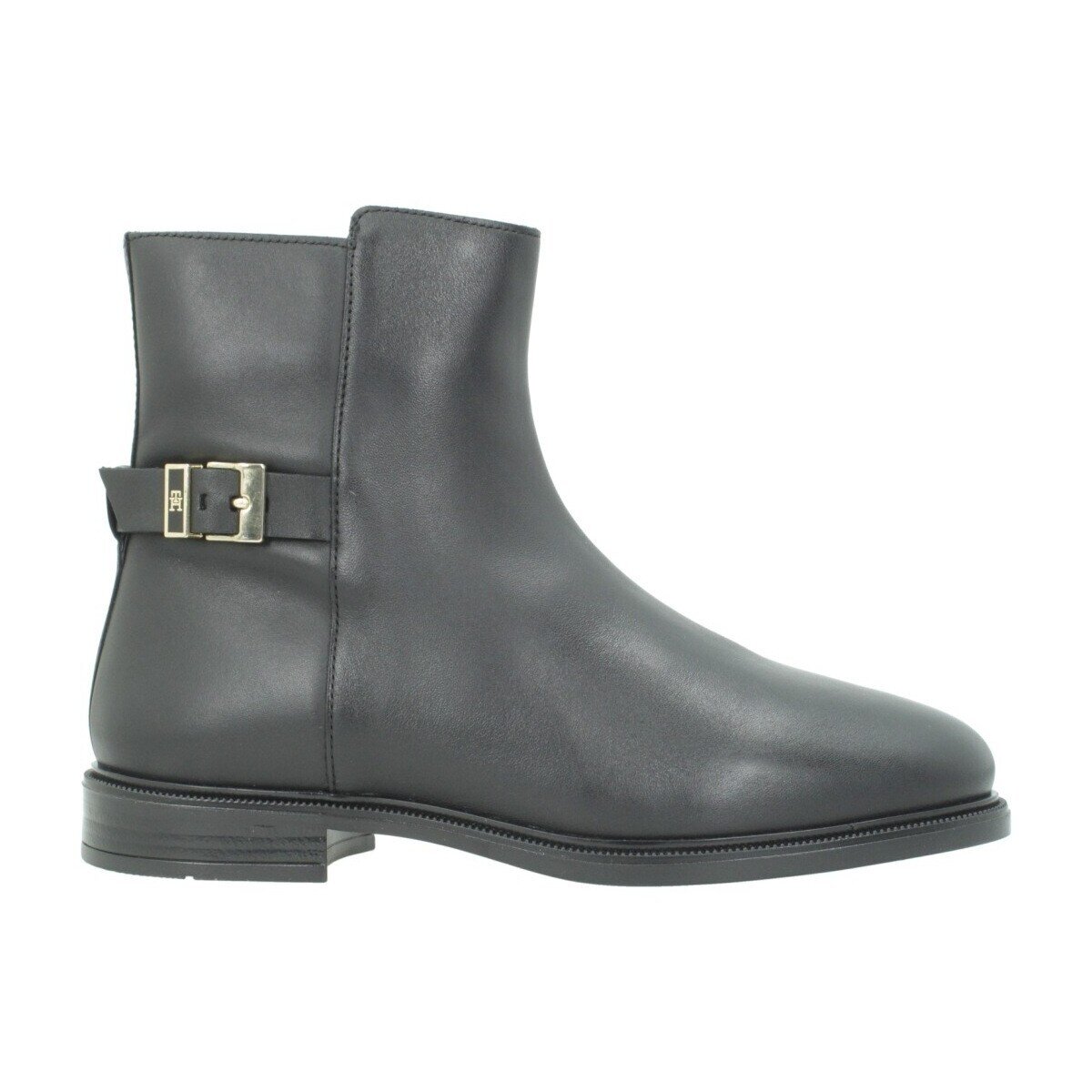 Tommy Hilfiger Pantofi Fw0fw09486 Buckle Leather Ankle Boo