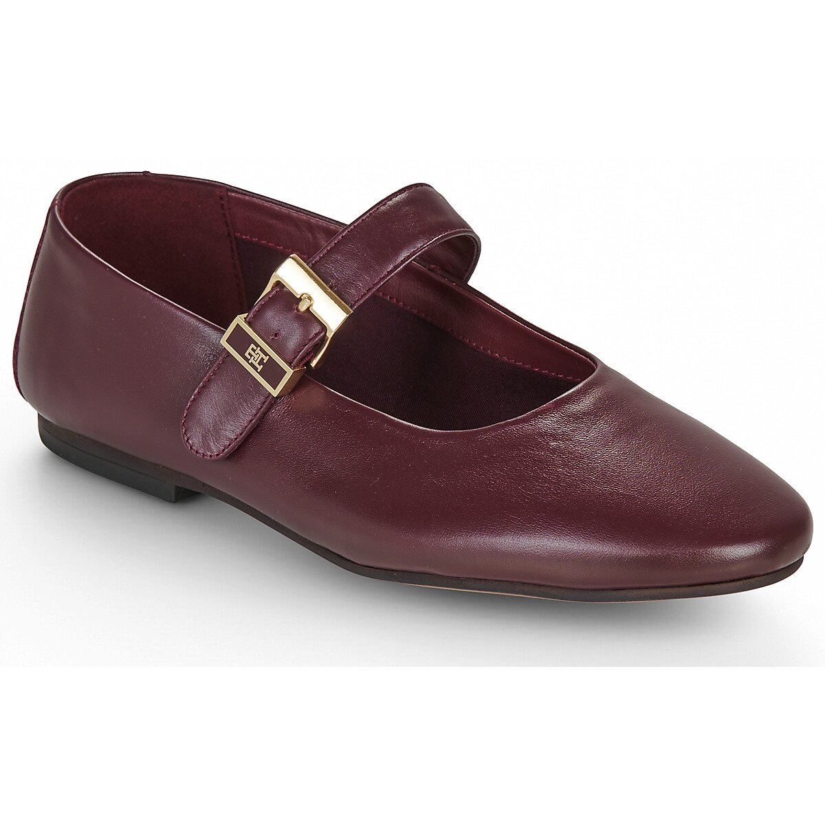 Tommy Hilfiger Pantofi TH BUCKLE LEATHER BALLERINA