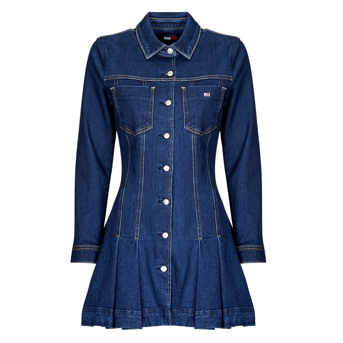 Tommy Jeans Îmbracaminte DENIM PLEATED TRUCKER DRESS