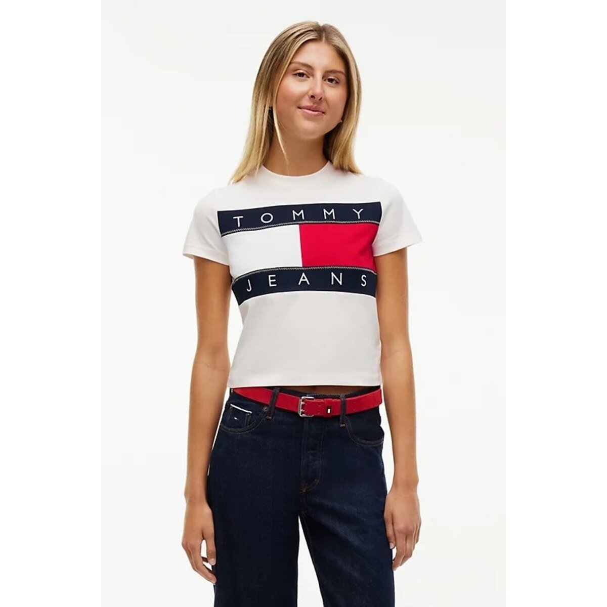 Tommy Jeans Îmbracaminte Dw0dw22818 Reg Flag Ss