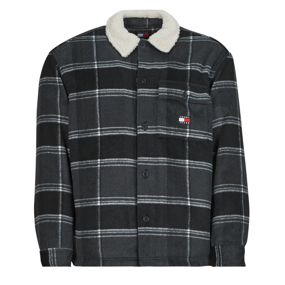 Tommy Jeans Îmbracaminte TJM CHECK SHERPA OVERSHIRT EXT