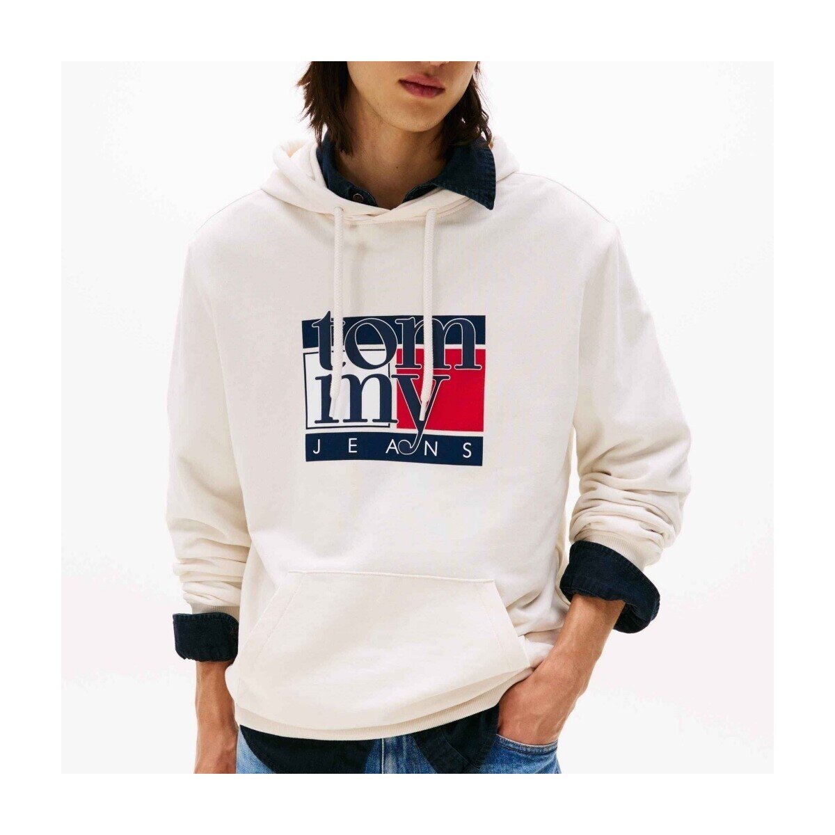 Tommy Jeans Îmbracaminte Tjm Reg Rwb Flag Hoodie