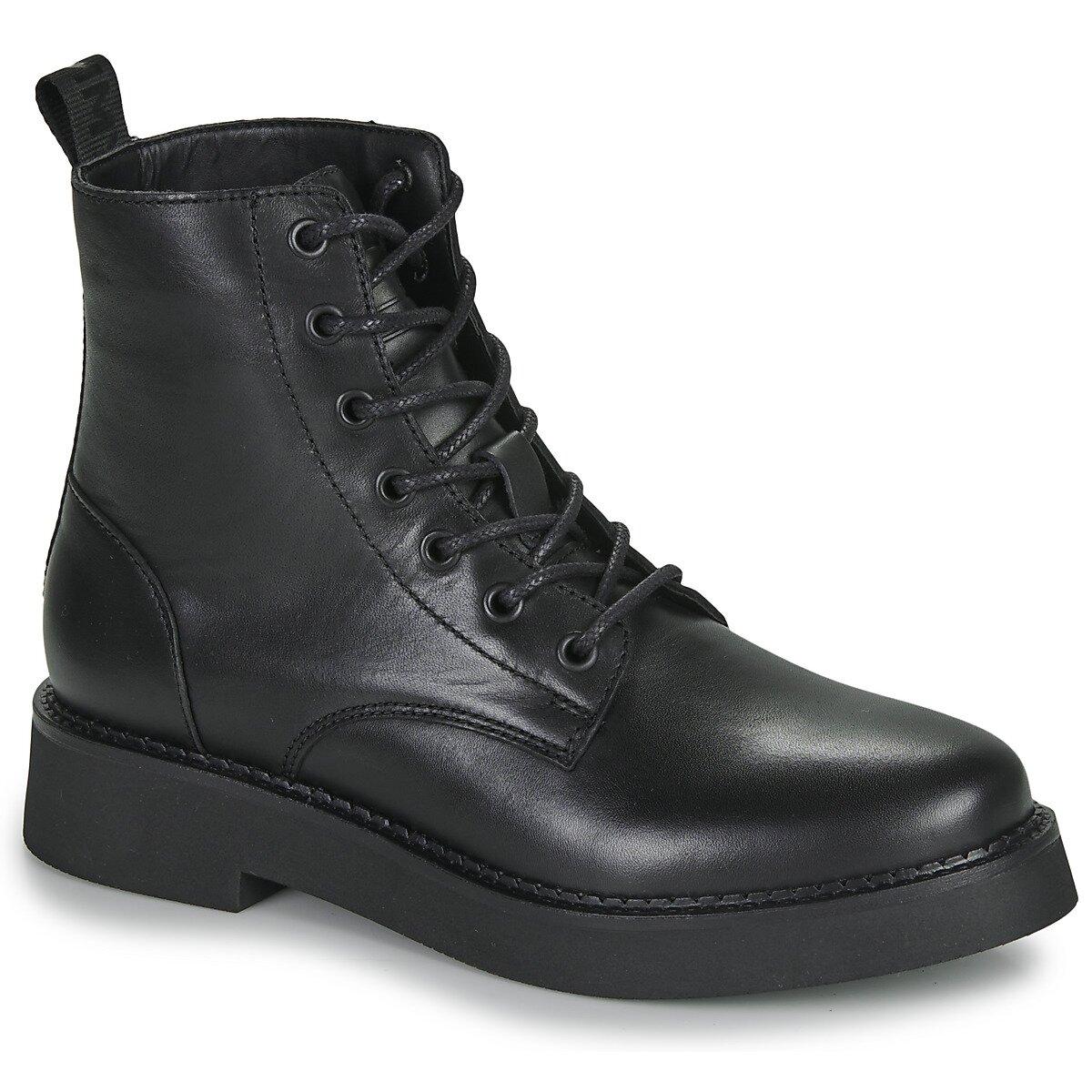 Tommy Jeans Pantofi TJW LACE UP FLAT BOOT