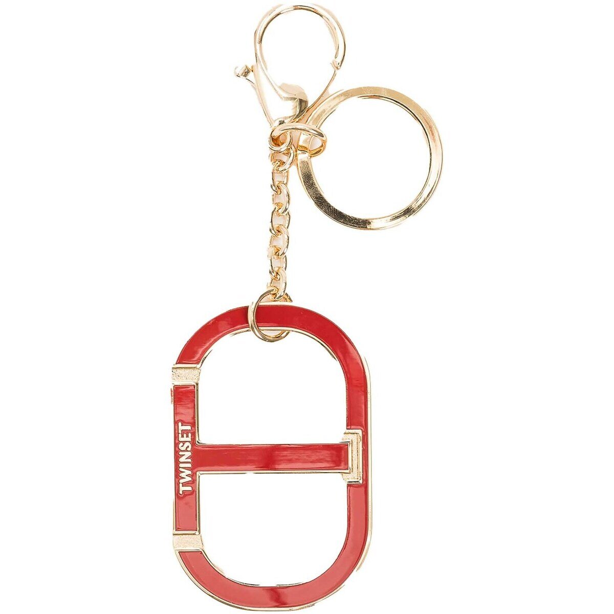Twinset Accesorii textile Portachiavi In Metallo Con Oval T E Moschettone