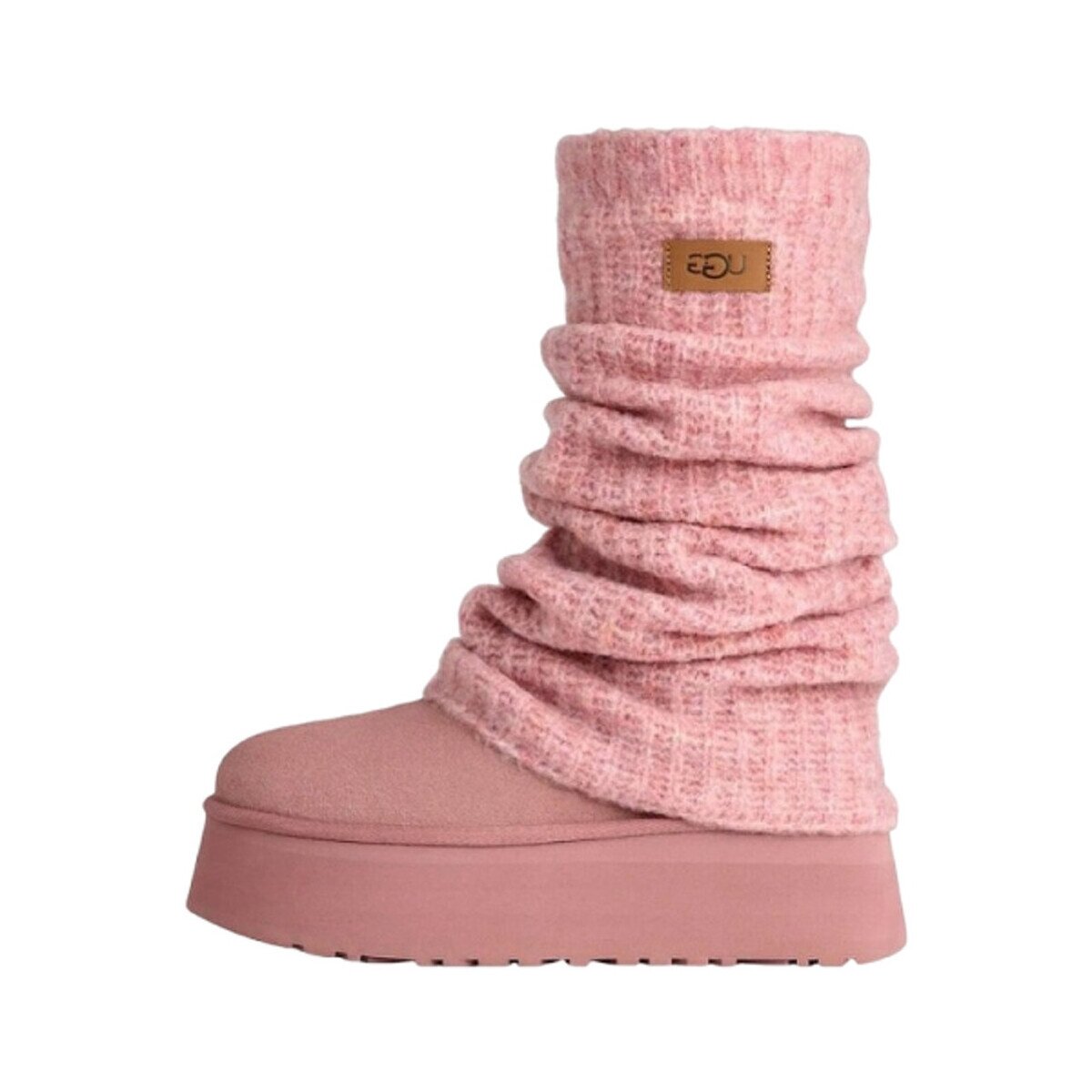 UGG Pantofi Classic Mini Dipper Legwarmer Boot Pink Dawn